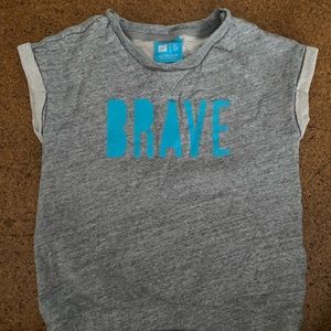 Ellen Degeneres + Gap - BRAVE -  short sleeve sweatshirt (youth sz XXL 14-16)